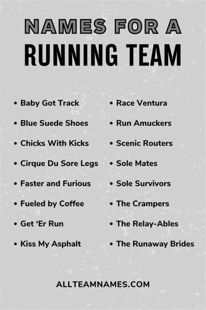 Discover Side-Splitting Running Group Names
