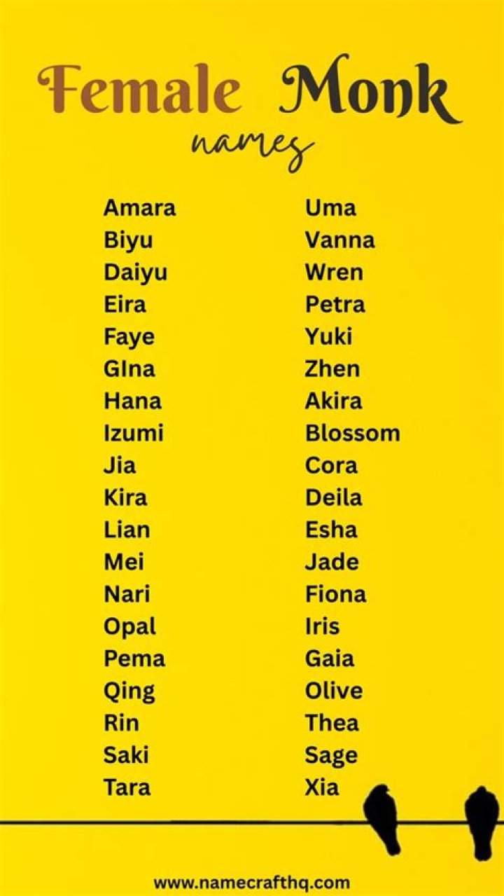 Exploring The World Of Monk Female Names