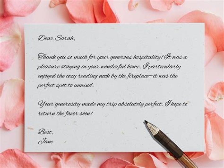 Your Guide To Writing A Thank You Note For Staying At Someone's Home